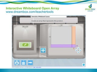 Interactive Whiteboard Open Array 
www.dreambox.com/teachertools 
 