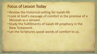 11-08-20, Isaiah 49;1-13, God Comforts | PDF