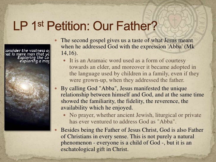 11.08.26 the lord's prayer 1st petitionhallowed be thy name