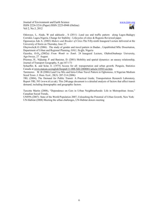 11.[1 8]urban fabric and trip pattern of ibadan residents, nigeria | PDF