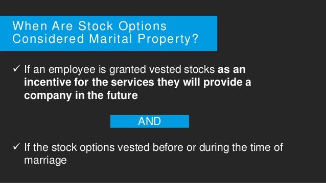 Stock options divorce ohio