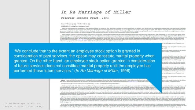 Stock options divorce ohio