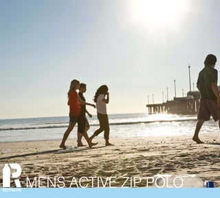 MENS ACTIVE ZIP POLO
 