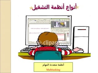 أنظمة متعددة المهام Multitasking أنواع أنظمة التشغيل 