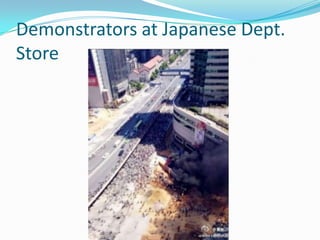 Demonstrators at Japanese Dept.
Store
 