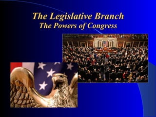 The Legislative Branch The Powers of Congress 