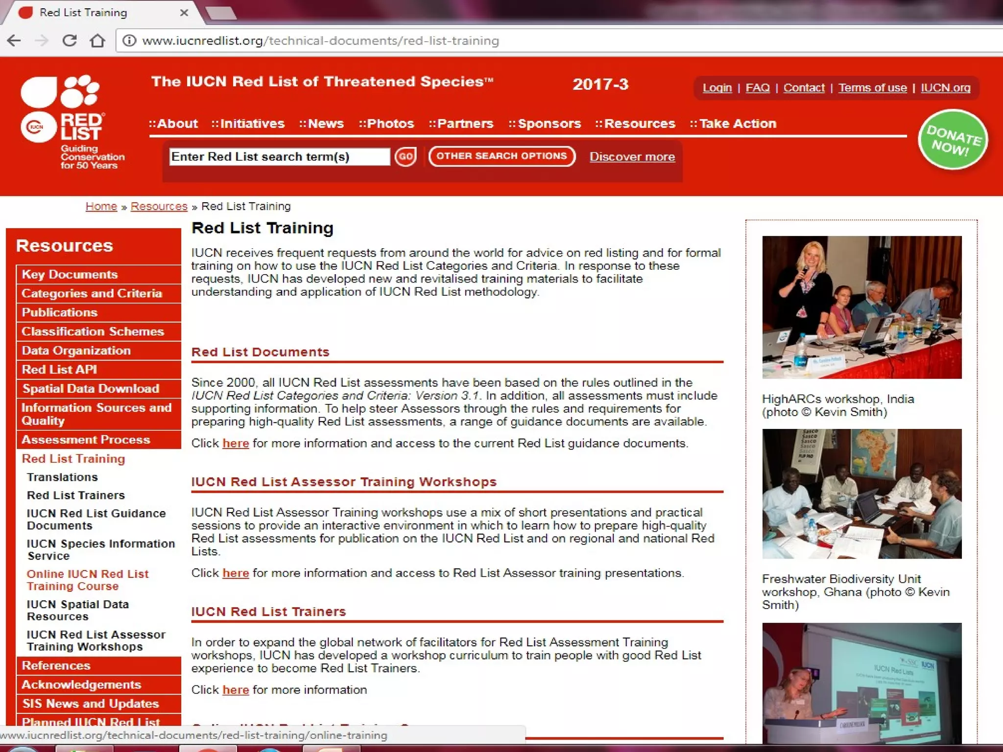 Endemism and IUCN red list categories