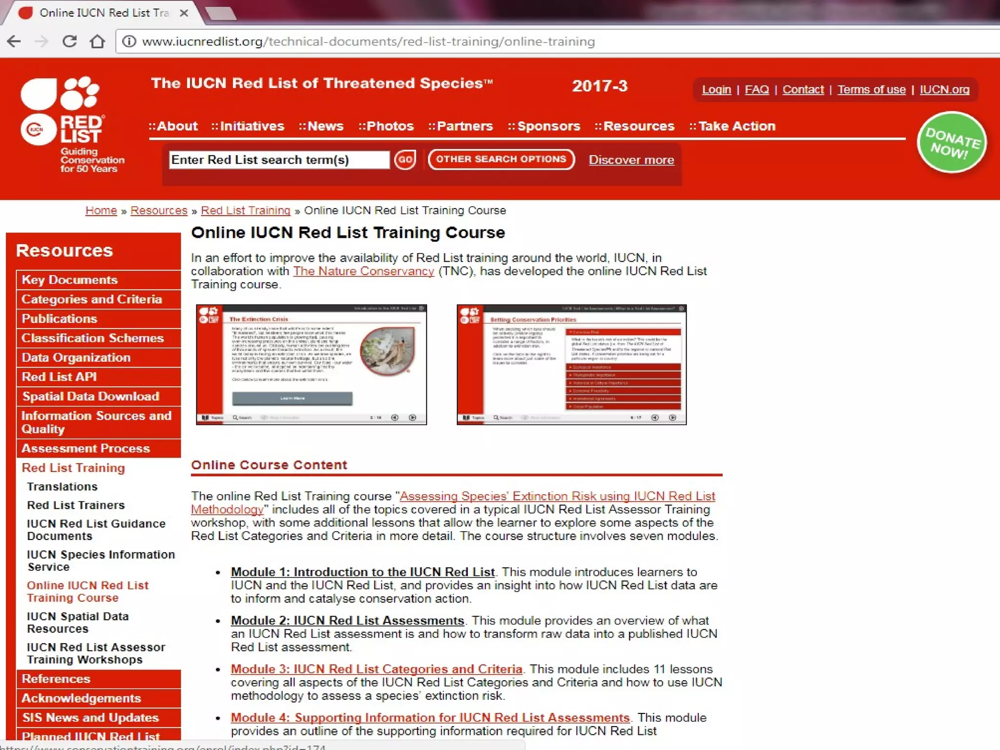 Endemism and IUCN red list categories