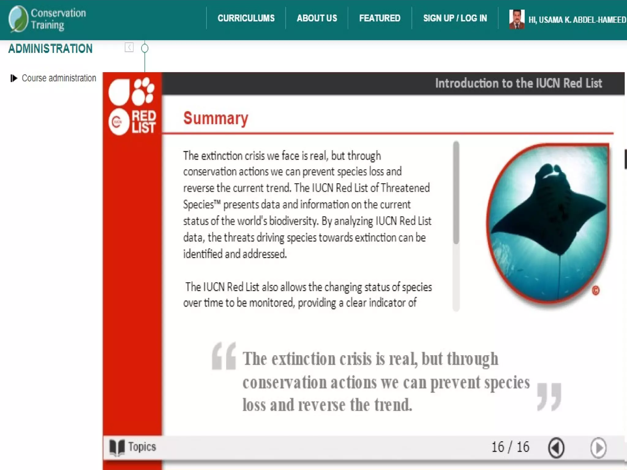 Endemism and IUCN red list categories
