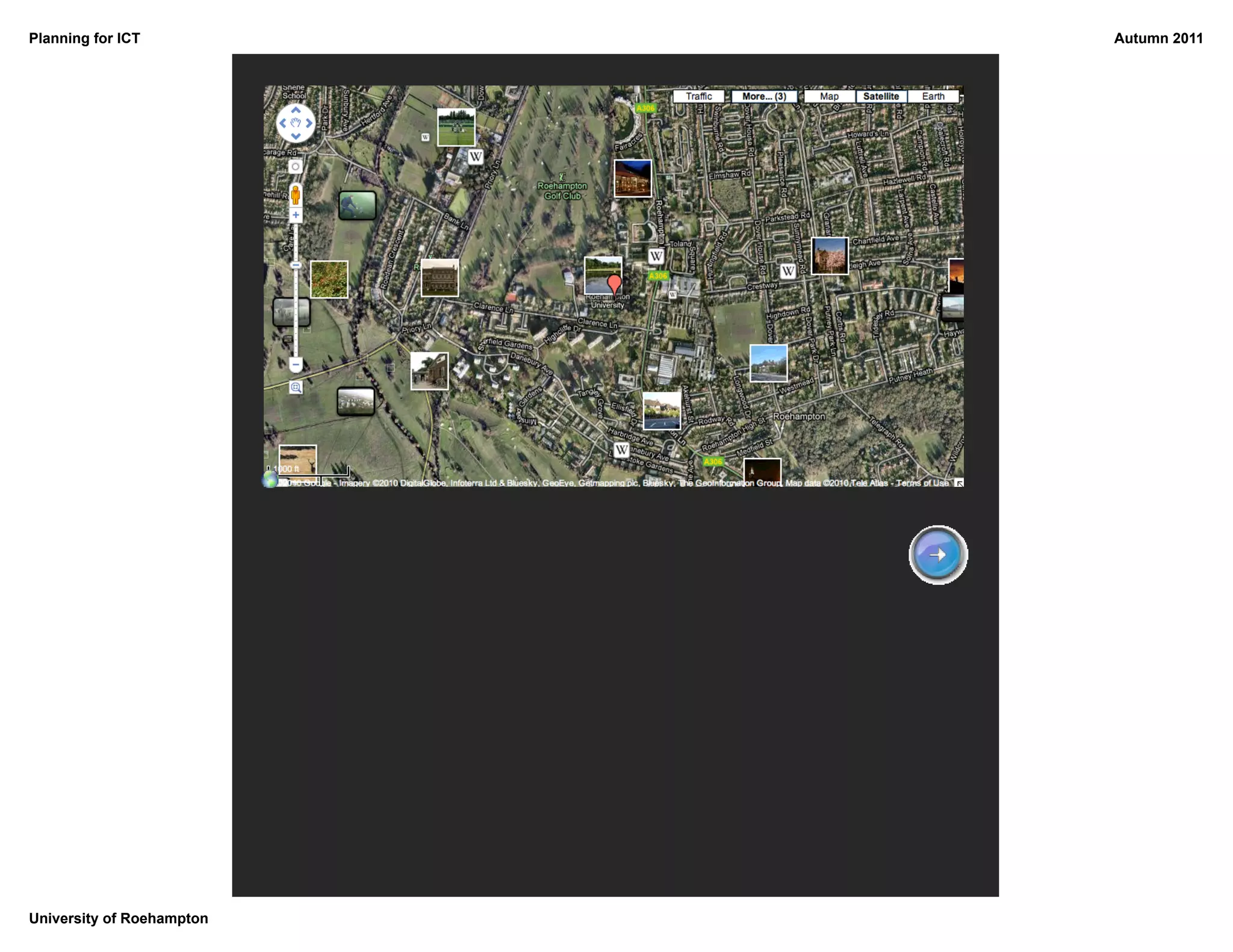Planning for ICT           Autumn 2011




University of Roehampton
 