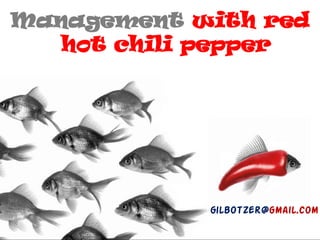 Management with red
   hot chili pepper




            gilbotzer@gmail.com
 