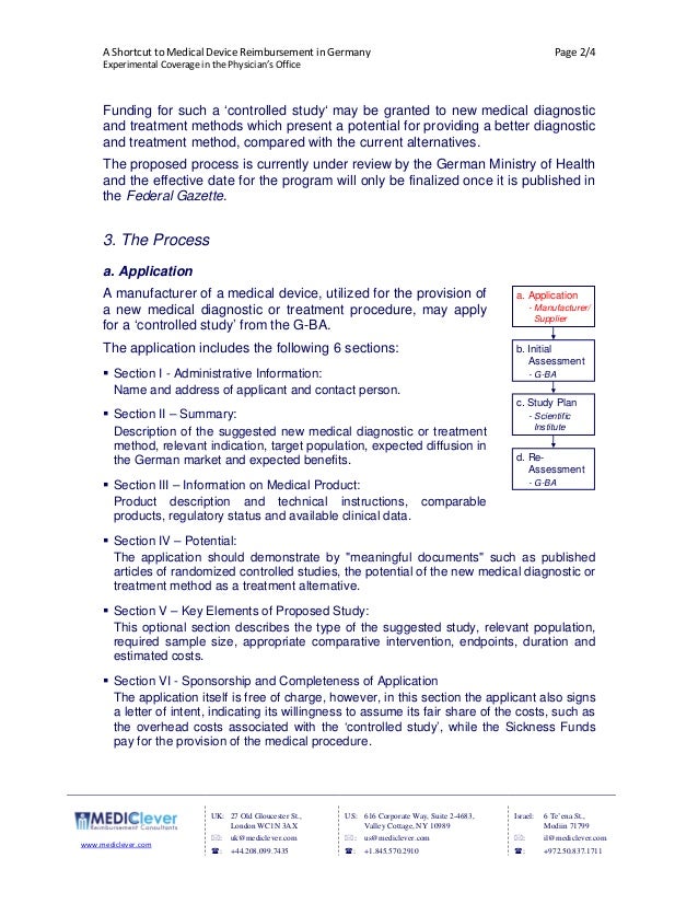 A Shortcut to Medical Device Reimbursement in Germany Physician Off…