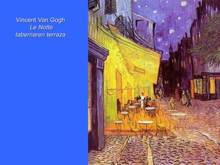Vincent Van Gogh
Le Notte
tabernaren terraza
 