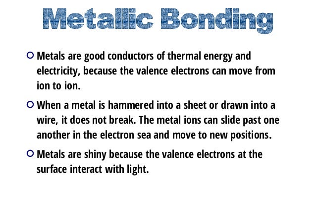 Ionic And Metallic Bonding