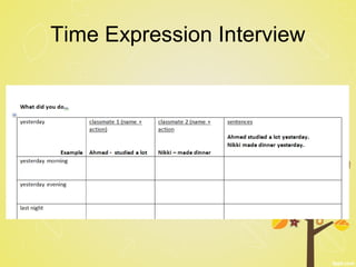 Time Expression Interview
 