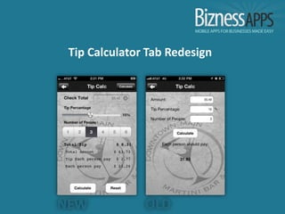 Tip Calculator Tab Redesign
 