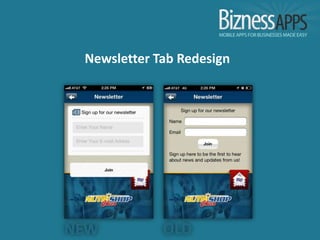 Newsletter Tab Redesign
 