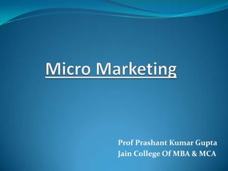 Prof Prashant Kumar Gupta
Jain College Of MBA & MCA

 