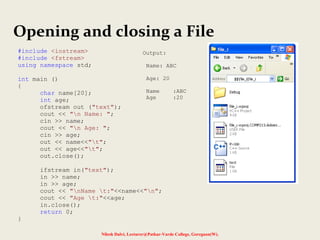 File handling | PPT