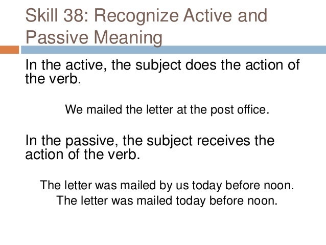 problems with passive verbs