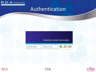 Authentication
 