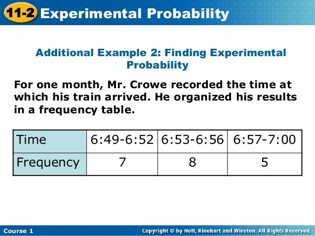 what is an example of experimental probability what is an example of experimental probability