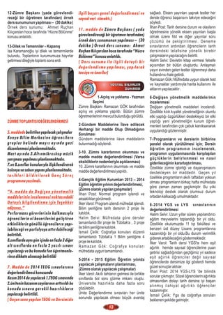 11. ZÜMRE 2014   2015