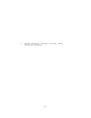 -31-
II. DETAILED STRUCTURE: SECTIONS, DIVISIONS, GROUPS,
CLASSES AND SUBCLASSES
 