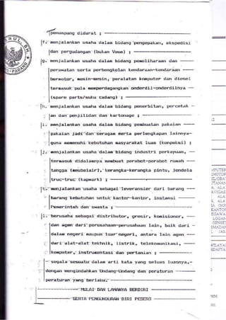 11. kelengkapan perusahaan