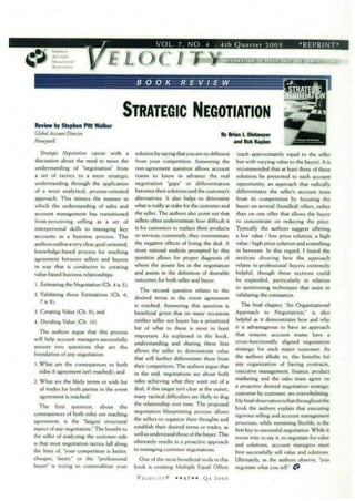 Book Review - Strategic Negotiation