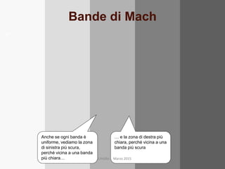 Bande di Mach
Anche se ogni banda è
uniforme, vediamo la zona
di sinistra più scura,
perché vicina a una banda
più chiara…
… e la zona di destra più
chiara, perché vicina a una
banda più scura
R.Polillo - Marzo 2015
30
 