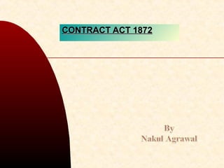 CONTRACT ACT 1872CONTRACT ACT 1872
 