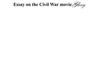 Essay on the Civil War movie
4 paragraphs
300 words
1. Summarize the movie using 5WH.
(Do not tell the story of the entire movie!)
2. There were many conflicts in this movie. Choose one. Who were the
people involved in the conflict? Describe the conflict. How did the
conflict resolve?
3. Which part of the movie was most memorable to you? Describe that
scene.
4. Would you recommend this movie? Why or why not?
 