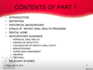 Infant oral health care | PPT