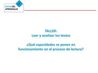 RUTAS DEL
APRENDIZAJE
 