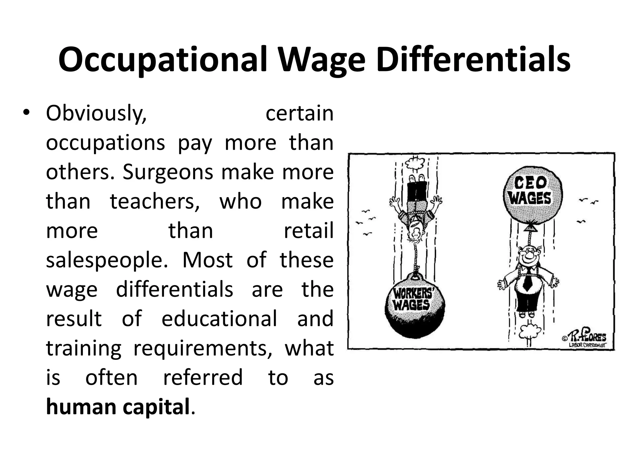 Occupational wage differentials compensation management Manu Melwin