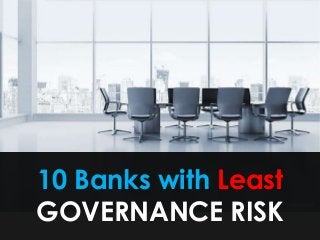 10 Banks with Least
GOVERNANCE RISK
 