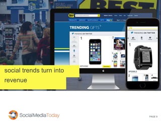 PAGE 9
social trends turn into
revenue
 