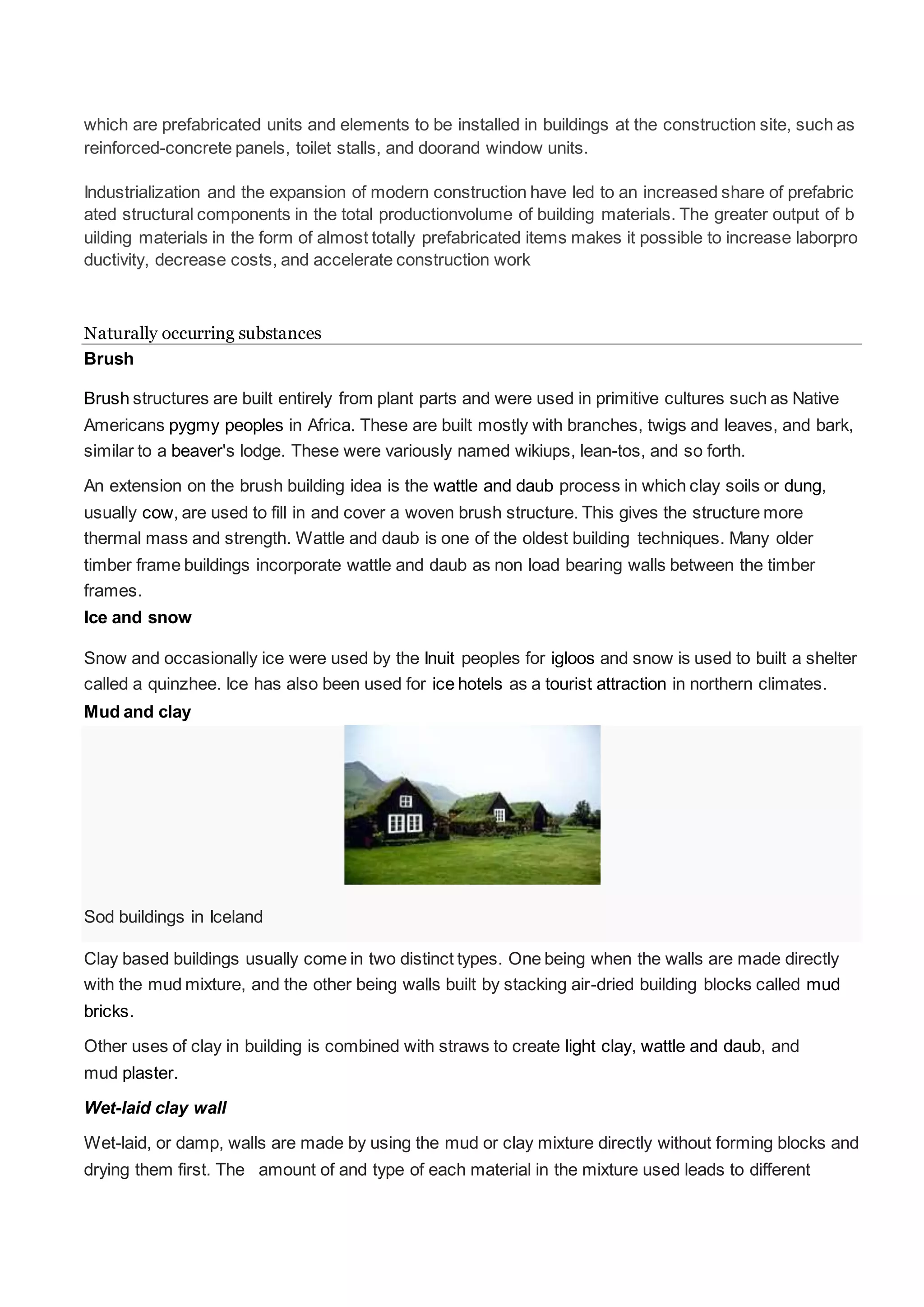 use of traditional building materials | DOCX