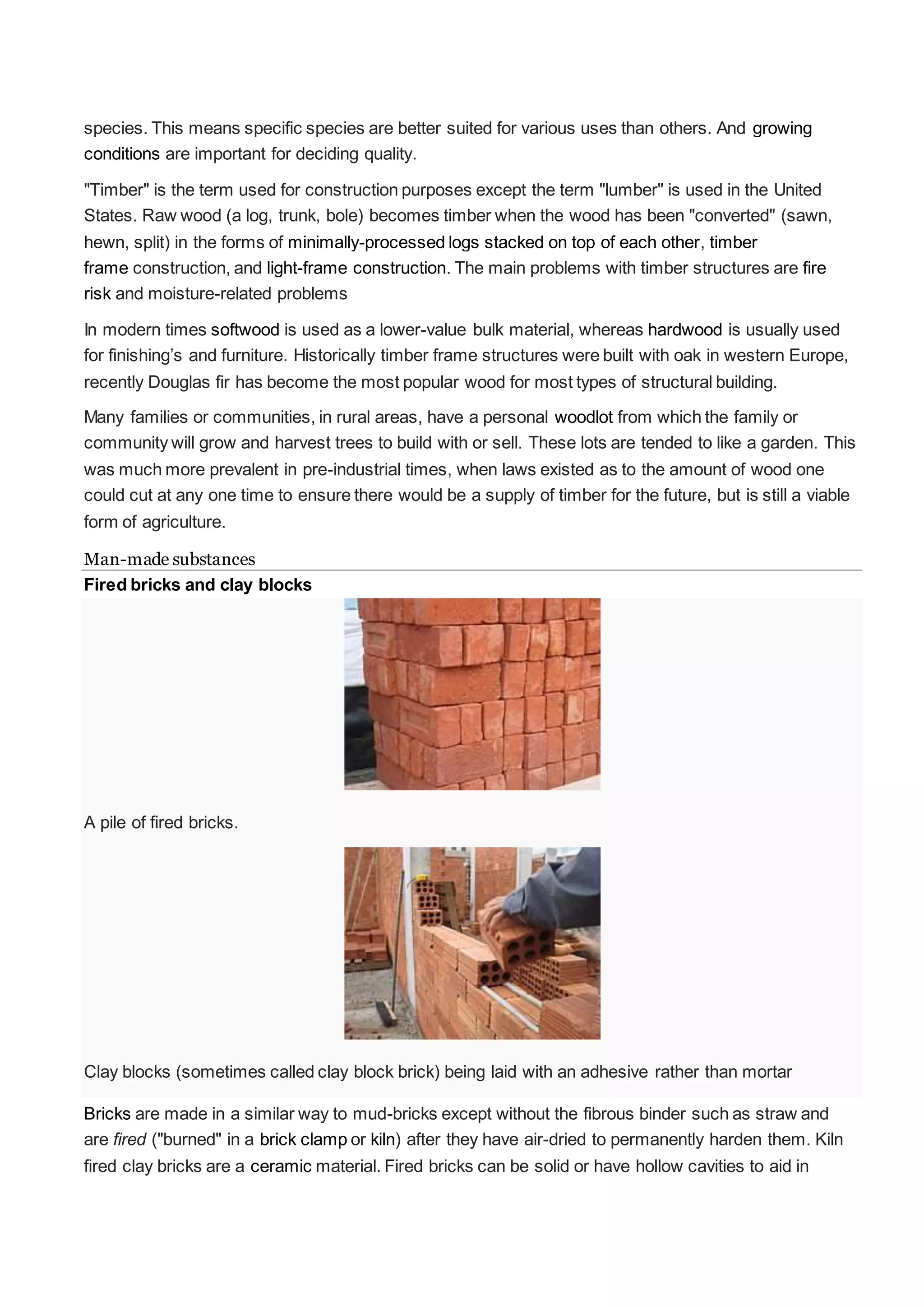 use of traditional building materials | DOCX
