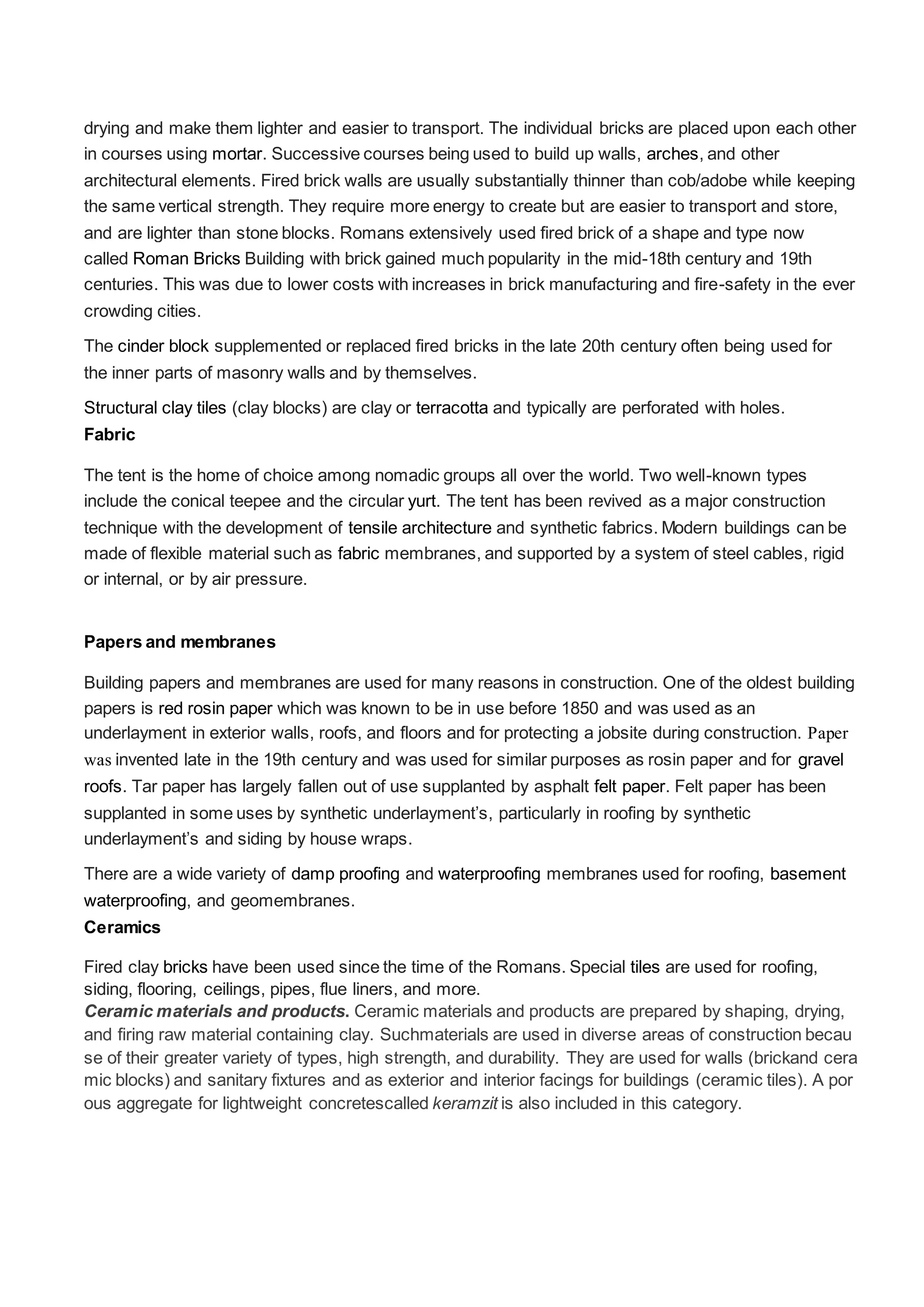 use of traditional building materials | DOCX