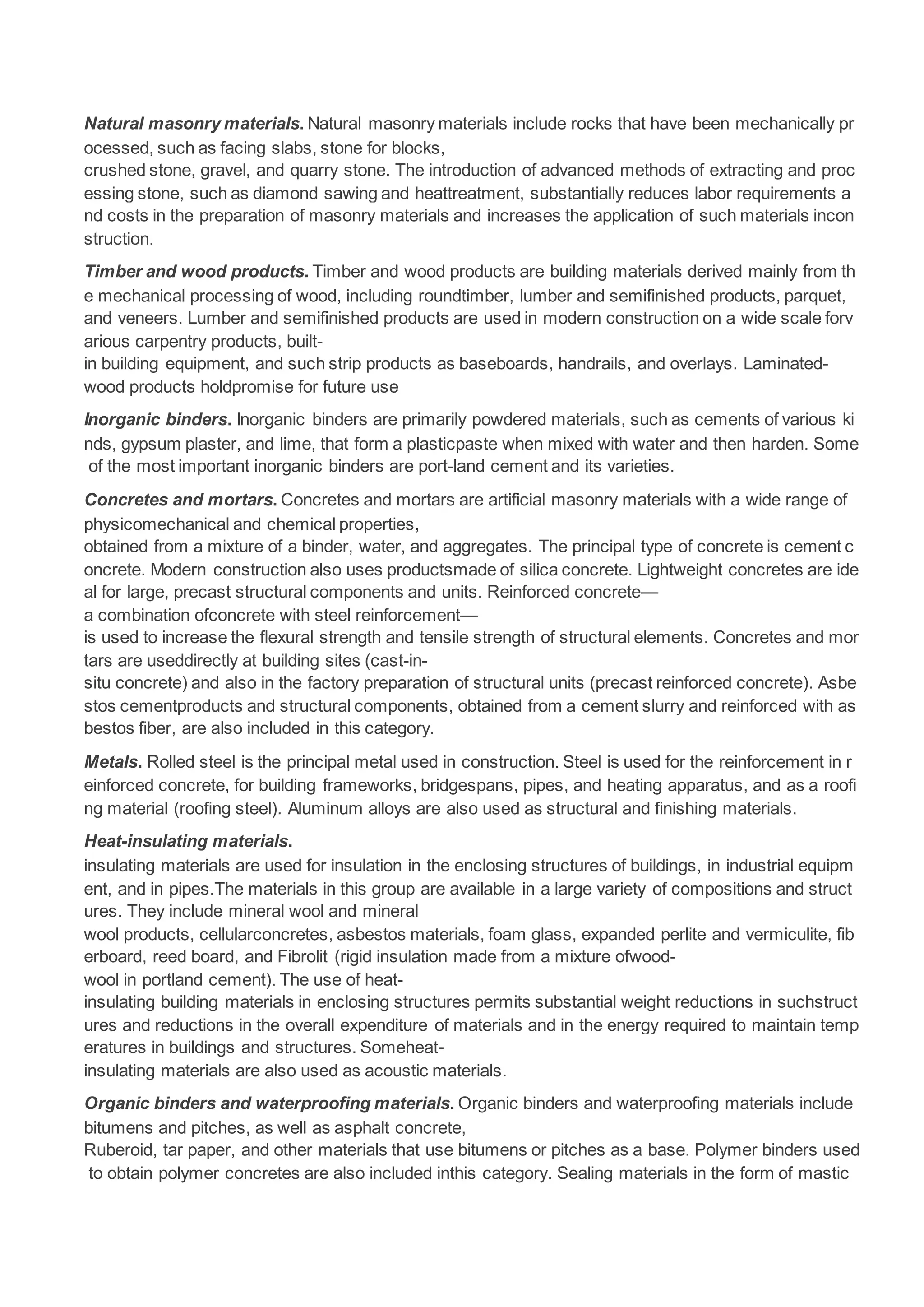 use of traditional building materials | DOCX