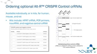 Increase efficiency of genome editing with the Alt-R™ CRISPR-Cas9 ...