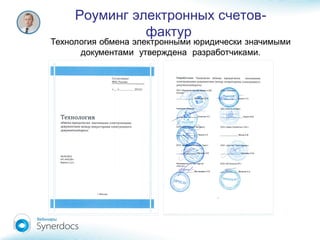 -Роуминг электронных счетов
фактур
 