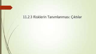11.2.3 Risklerin Tanımlanması: Çıı
 