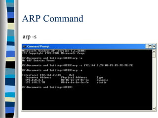 ARP Command
arp -s
 