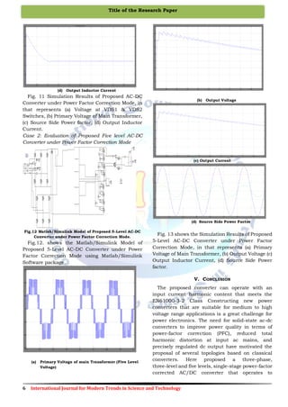 A Novel Integrated AC-DC Five Level Converter Strategy for Power Factor ...