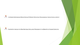 SUPPORTED THROUGH THE NEW NATIONAL EXCELLENCE PROGRAM OF THE MINISTRY OF HUMAN CAPACITIES
AZ EMBERI ERŐFORRÁSOK MINISZTÉRIUMA ÚJ NEMZETI KIVÁLÓSÁG PROGRAMJÁNAK TÁMOGATÁSÁVAL KÉSZÜLT
 