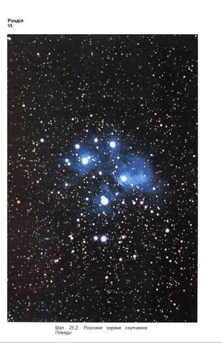 Ро:~діл
VI.
Мал. 25.2. Розсіяне зоряне скупчення
Ппеяди
 