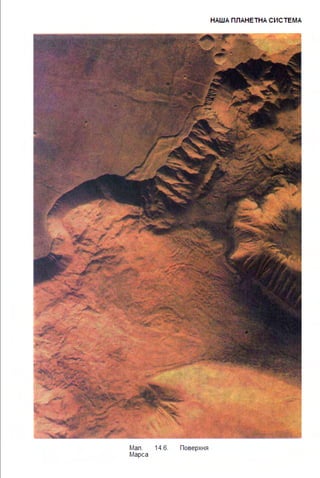 НАША ПЛАНЕТНА СИС ТЕ МА
Мал. 14.6. Поверхня
Марса
 